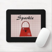Rote Feiertags-Handtasche - Funkeln Mousepad (Mit Mouse)
