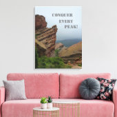 Rote Felsen aufsteigen: Erobere jeden Gipfel Leinwanddruck (Insitu (Wohnzimmer))