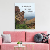 Rote Felsen aufsteigen: Erobere jeden Gipfel Leinwanddruck (Insitu (Wohnzimmer))