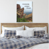 Rote Felsen aufsteigen: Erobere jeden Gipfel Leinwanddruck (Insitu (Schlafzimmer))