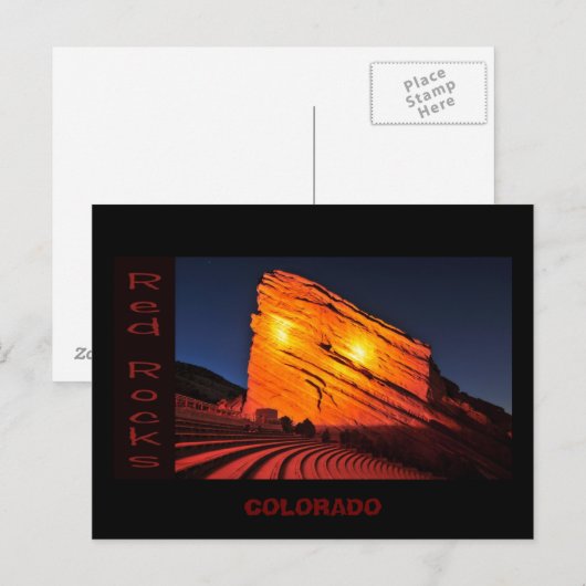 rote Felsen, COLORADO Postkarte (Vorne/Hinten)