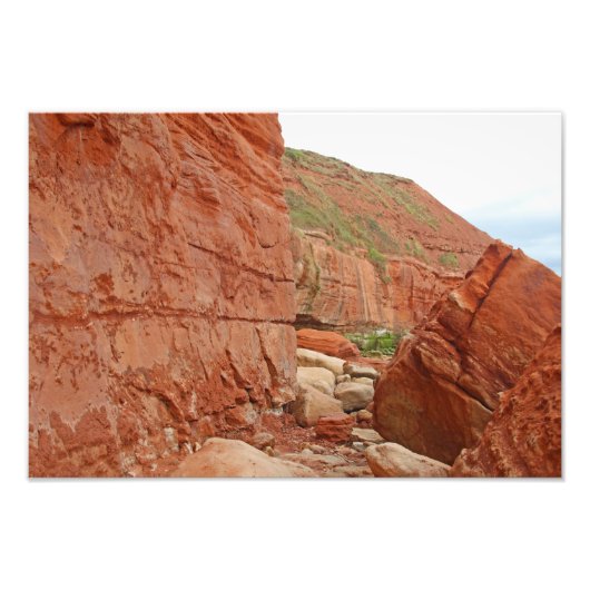Rote Felsen, Devon, England Fotodruck (Vorne)