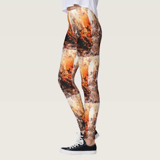 rote Felsen-Graffiti Leggings (Links)