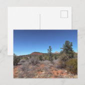 Rote Felsen Hügel Wüstenlandschaft Postkarte (Vorne/Hinten)