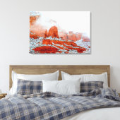 Rote Felsen in schneebedeckten Leinwand (Insitu (Schlafzimmer))