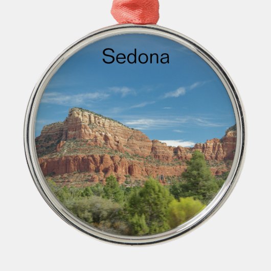 Rote Felsen in Sedona Ornament Aus Metall (Vorne)