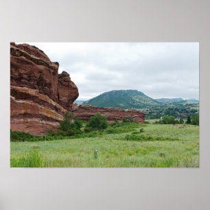 Rote Felsen Park und Gebirgskette Poster