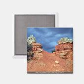 Rote Felsen, Roter Canyon, Felsformation Utah Magnet (Vorderseite/Rückseite)