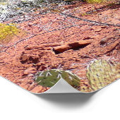 Rote Felsen und Cacti II in Sedona Arizona Poster (Ecke)