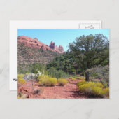 Rote Felsen und Cacti II in Sedona Arizona Postkarte (Vorne/Hinten)