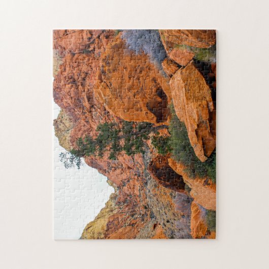 Rote Felsen und Canyons Utah. Puzzle (Vertikal)