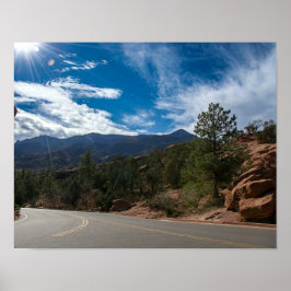 Rote Felsen und die Rocky Mountains Poster