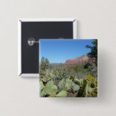 Rote Felsen und Kakteen I Button (Vorne & Hinten)