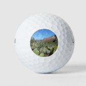 Rote Felsen und Kakteen I Golfball (Vorderseite)