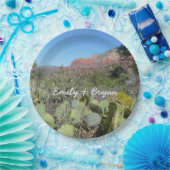 Rote Felsen und Kakteen I Pappteller (Party)