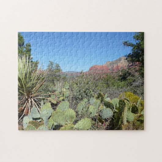 Rote Felsen und Kakteen I Puzzle (Horizontal)