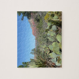Rote Felsen und Kakteen I Puzzle