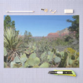 Rote Felsen und Kakteen I Seidenpapier (Handwerk)