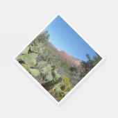 Rote Felsen und Kakteen I Serviette (Ecke)