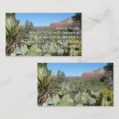 Rote Felsen und Kakteen I Visitenkarte (Vorne/Hinten)