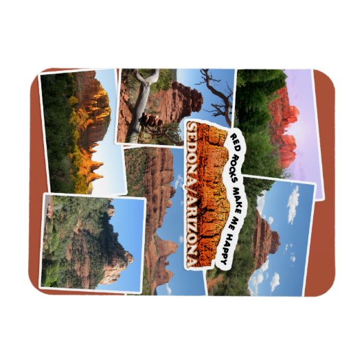 Rote Felsen von Sedona Magnet (Horizontal)