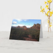 rote Felsengrußkarte (freier Raum nach innen) Karte (Gelbe Blume)