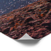 Rote Felsenküste – Oberer See, U.P. Poster (Ecke)