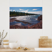 Rote Felsenküste – Oberer See, U.P. Poster (Küche)