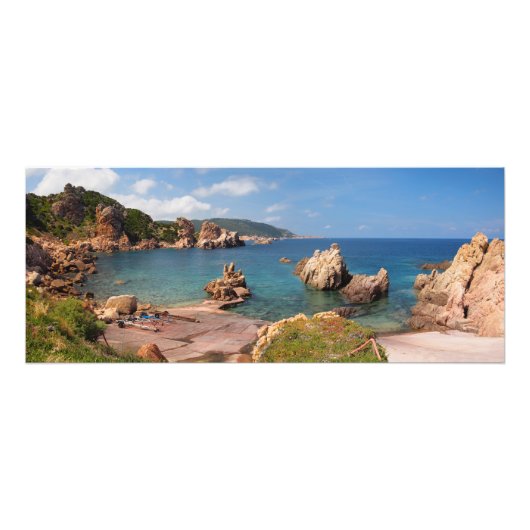 Rote Felsküste Sardiniens Foto drucken (Vorne)