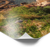 Rote Felsküste Sardiniens Foto drucken (Ecke)