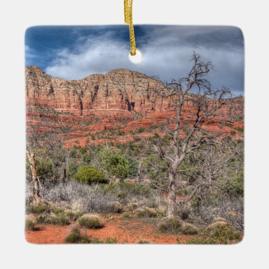 Rote Felslandschaft Sedona Arizona Keramikornament (Vorderseite)