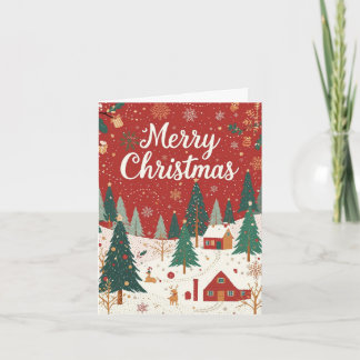 Rote festliche Weihnachtskarte Feiertagskarte