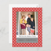 Rote Festtage Foto Feiertage Postkarte (Vorne/Hinten)