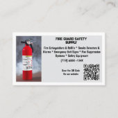 Rote Feuerlöscher Brandschutz   Visitenkarte (Vorderseite)