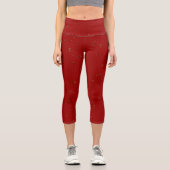 Rote Feuerstrahlen überlagern Ihr Foto Capri Leggings (Vorderseite)
