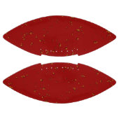 Rote Feuerstrahlen überlagern Ihr Foto Football (Paneele)