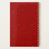 Rote Feuerstrahlen überlagern Ihr Foto Planer (Rückseite)