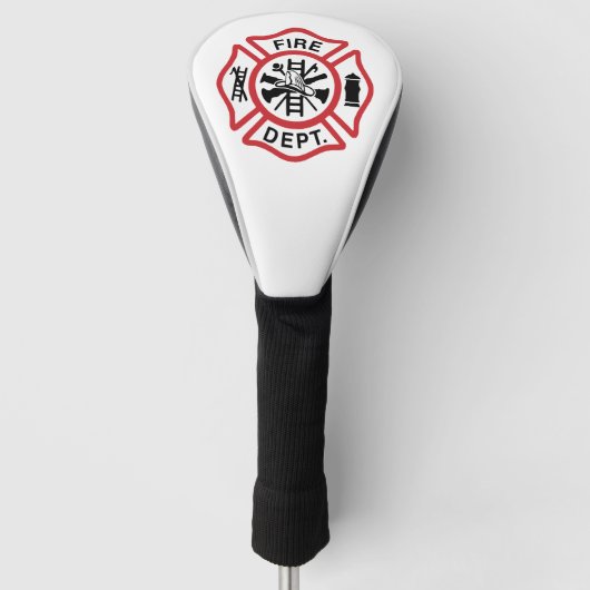 Rote Feuerwehrmann-Golf-Kopf-Abdeckung Golf Headcover (Vorderseite)