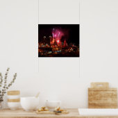 Rote Feuerwerke über dem Kansas City Plaza Lights Poster (Küche)