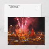 Rote Feuerwerke über dem Plaza, Kansas City Postkarte (Vorne/Hinten)