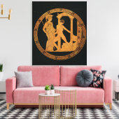 Rote Figur mit Athena, Theseus Leinwanddruck (Insitu (Wohnzimmer))