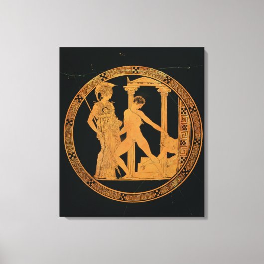 Rote Figur mit Athena, Theseus Leinwanddruck (Vorderseite)