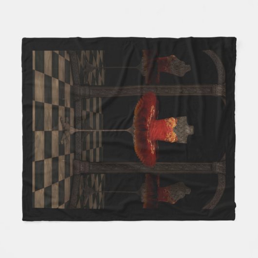 Rote Firebird klassisches Fleecedecke (Vorderseite (Horizontal))