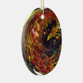 Rote Firebird Thunderbird Flammen Phoenix Pheonix Keramik Ornament (Rechts)