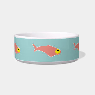 Rote Fisch Katzen Schüssel