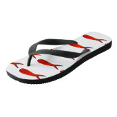 Rote Fische Badesandalen (Schrägansicht)