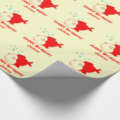 Rote Fische Geschenkpapier (Ecke)