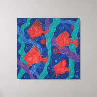 Rote Fische, Meerwassertiere Unterwasser Art