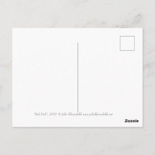 Rote Fische, Meerwassertiere Unterwasser Art Postkarte (Rückseite)