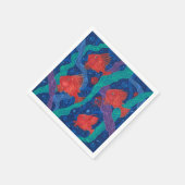 Rote Fische, Meerwassertiere Unterwasser Art Serviette (Ecke)